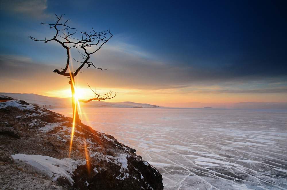 Lake Baikal in winter image