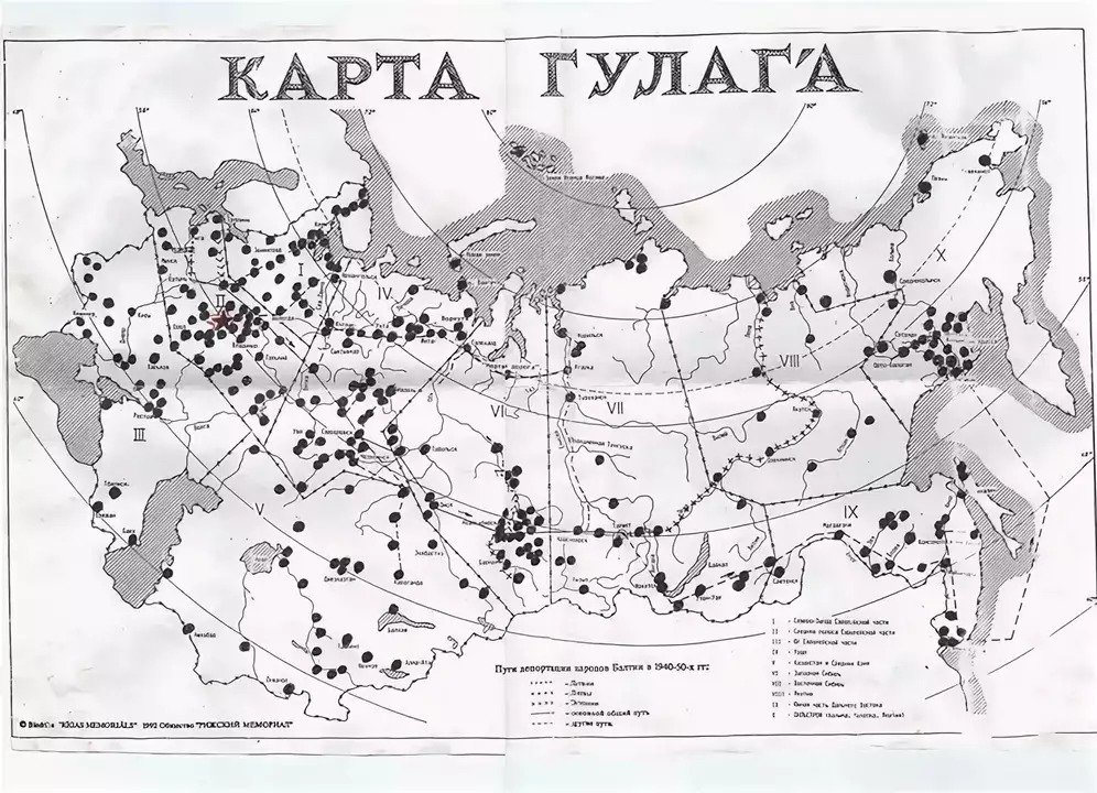 Soviet GULAG map image