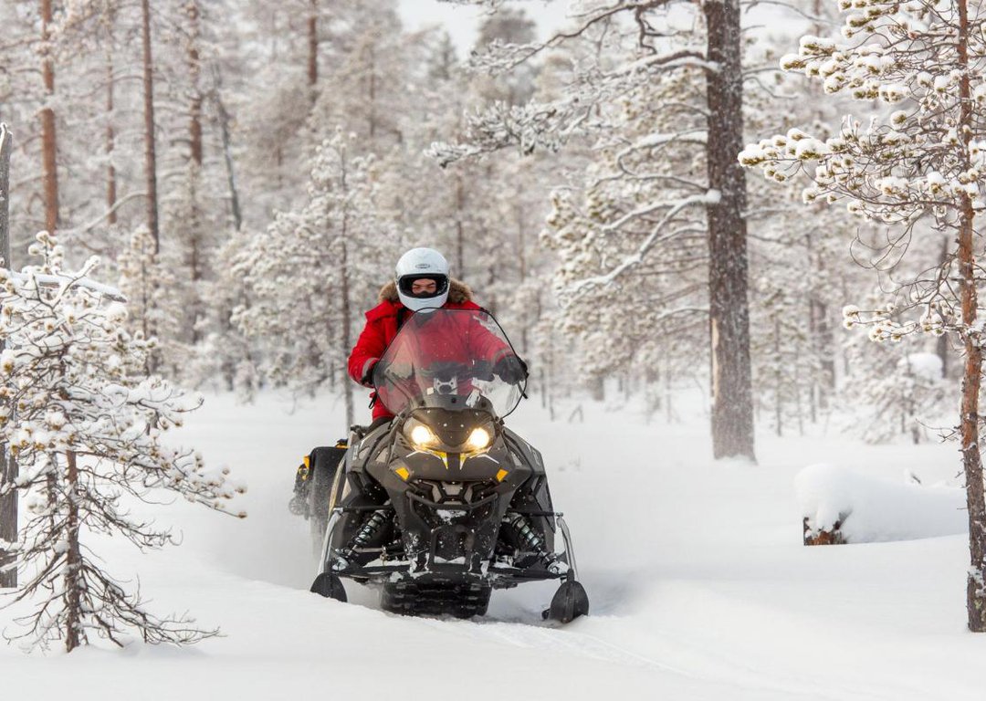 Enjoy a snowmobile ride image