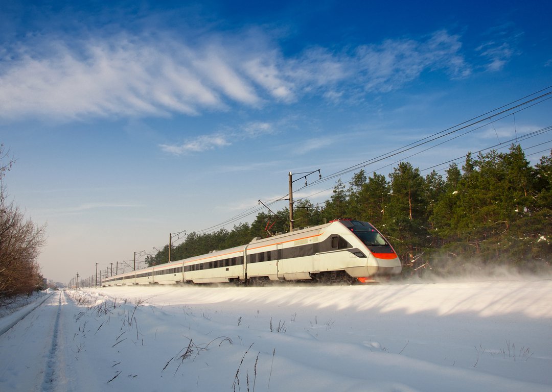 Winter train image