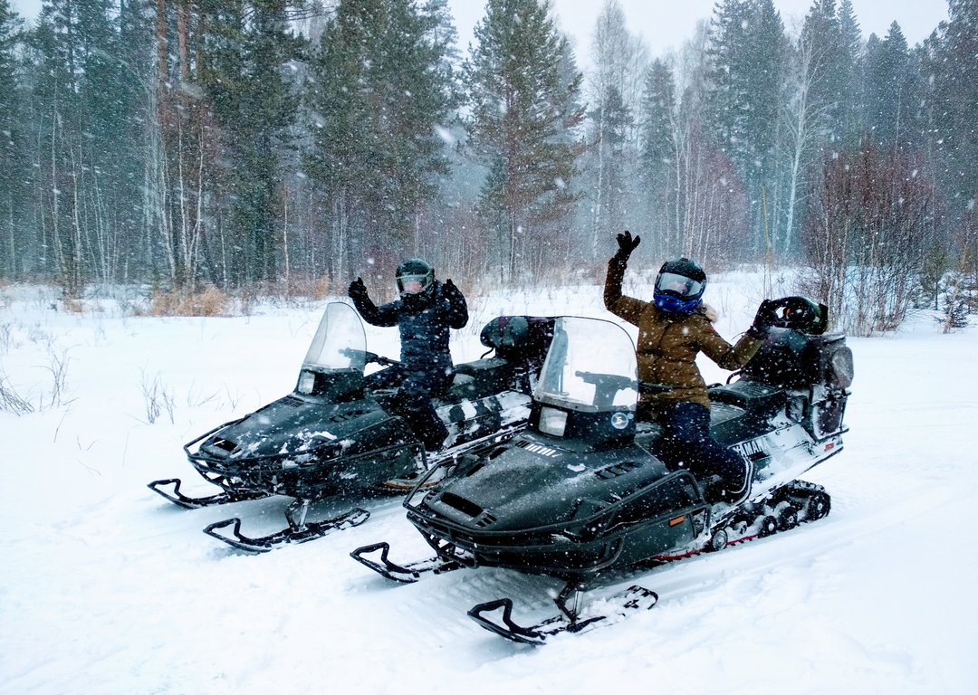 Snowmobiling image
