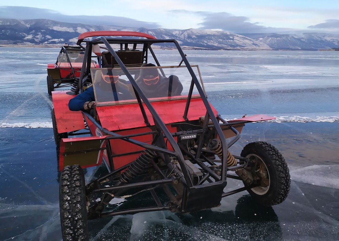 Ice ride at Baikal lake image