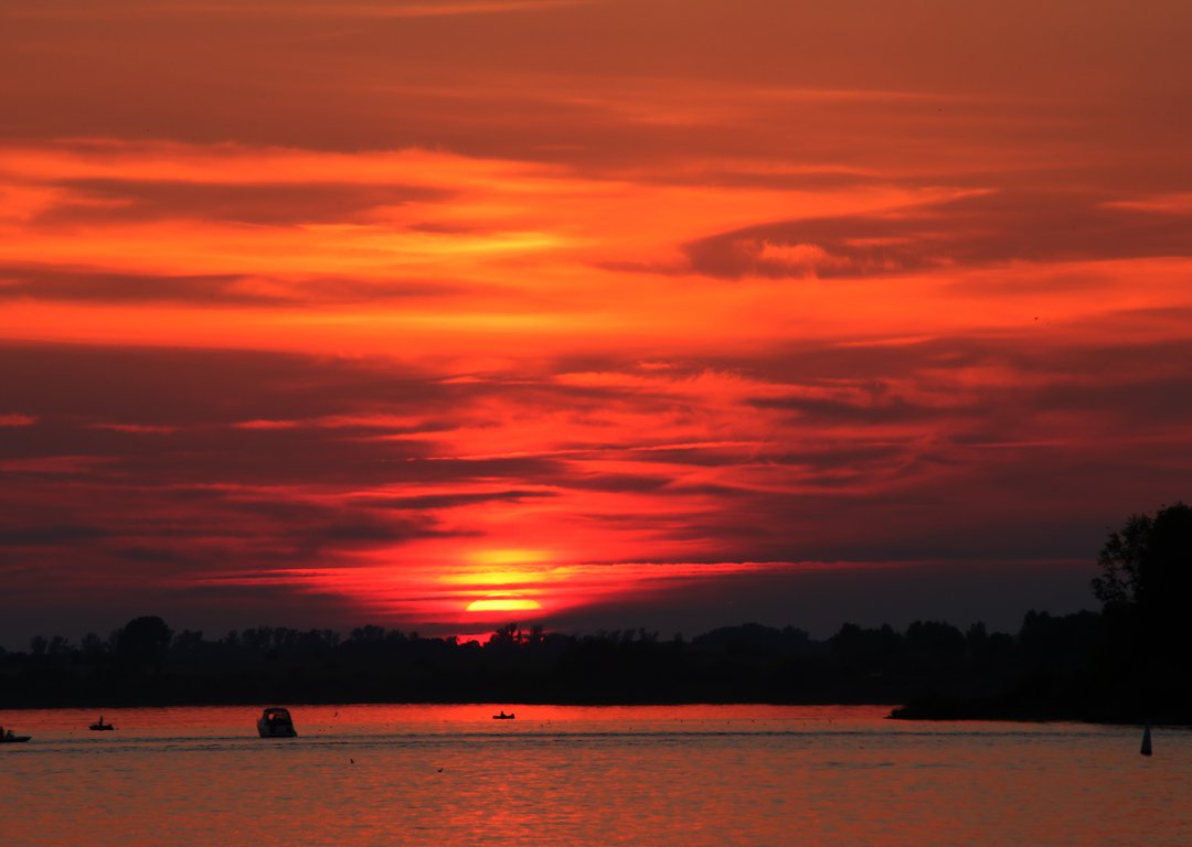 Volga River sunset image