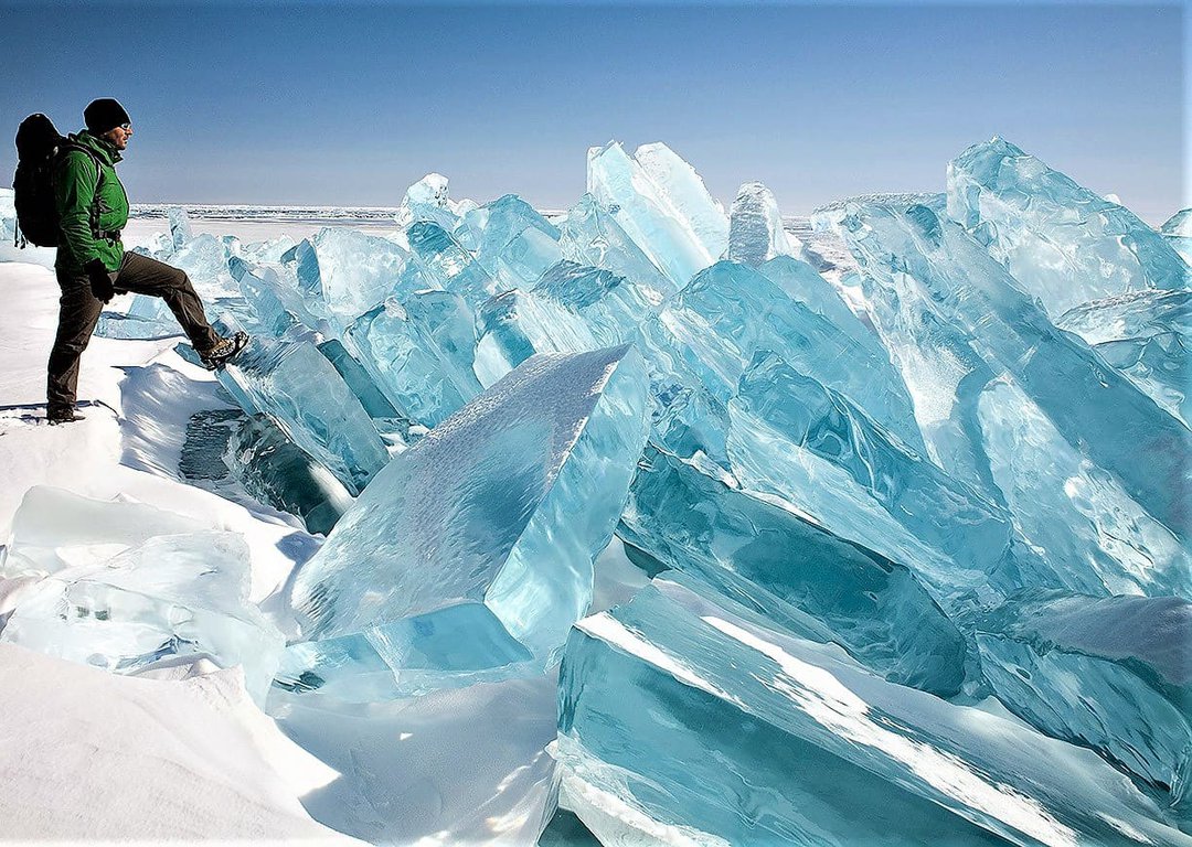 Winter ice of Lake Baikal image