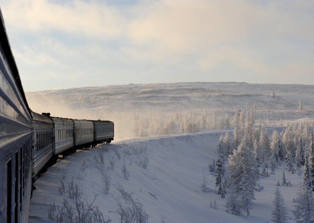 Winter train image