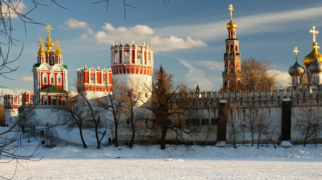 Novodevichy convent in winter image
